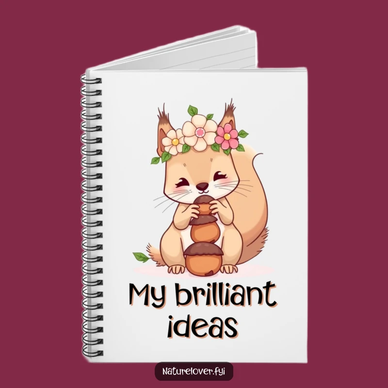 Funny Squirrel Flower Crown Notebook: Jot Down Your Whimsical Ideas