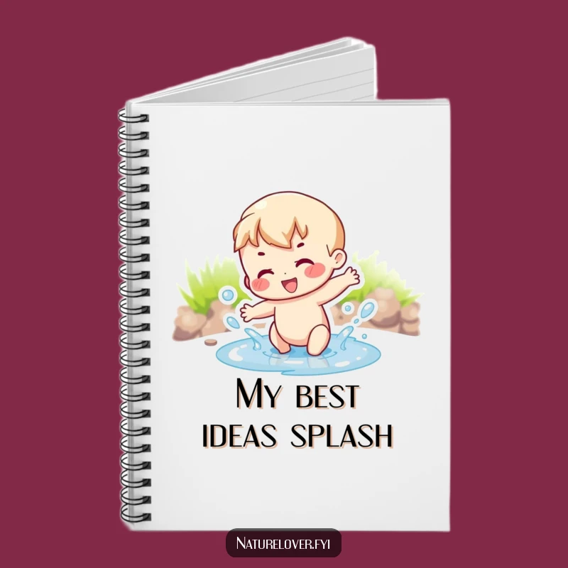 Funny Puddle Daydream Notebook - Happy Character, Perfect Funny Gift