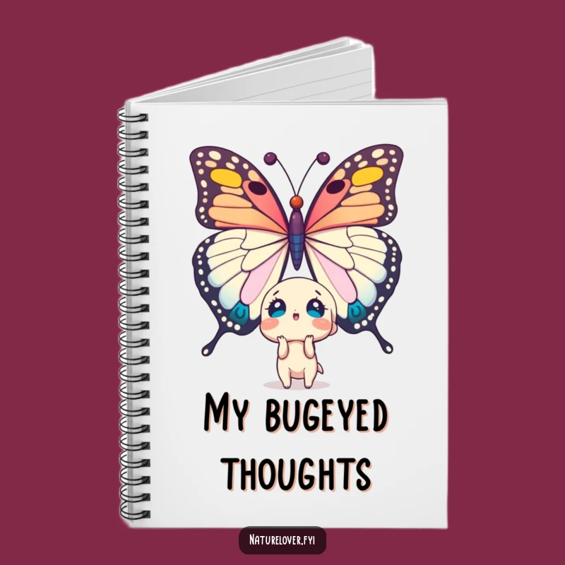 Funny Surprised Character Butterfly Notebook - Jot Down Hilarious Thoughts