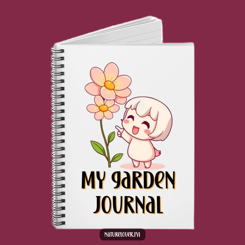 Funny Journal: Cute Character's Flower Fascination, Perfect Gift for Note-Takers