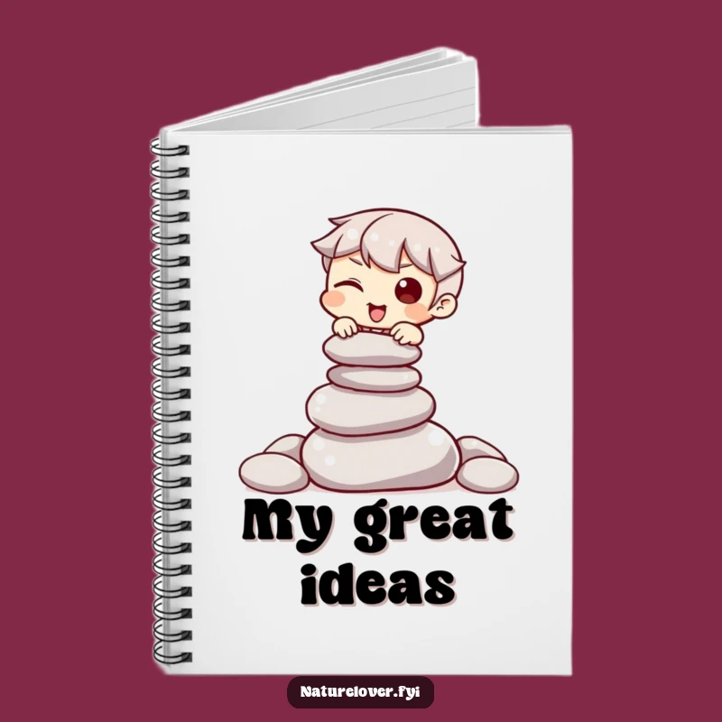 Funny Stone Balancer Notebook: Jot Down Thoughts with Witty Calm