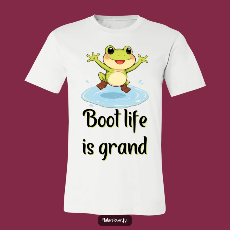 Funny Frog Tiny Boots Puddle Tee - Whimsical & Hilarious Shirt Gift