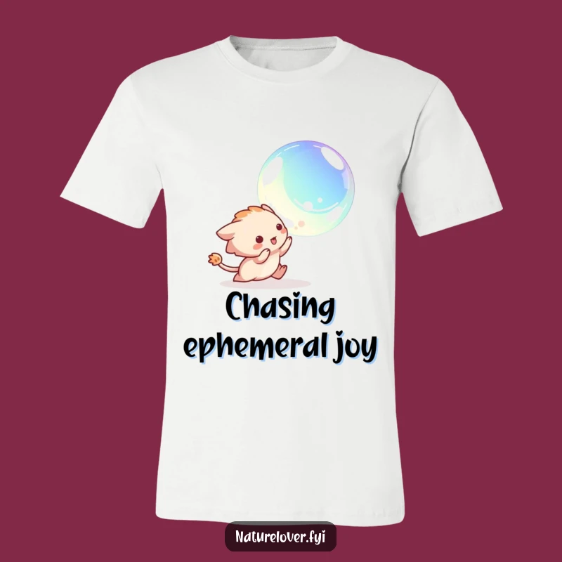 Funny Bubble Chase T-Shirt: Creature's Playful Fun Tee