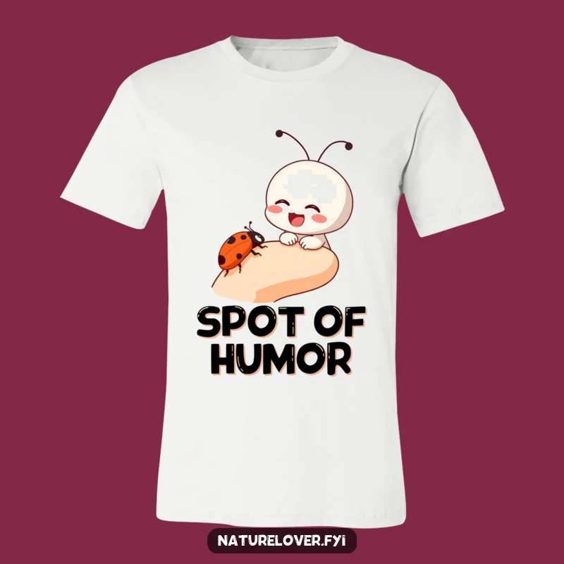 Funny Ladybug Friend T-Shirt: Small Character Laughing, Ideal Funny Gift Tee