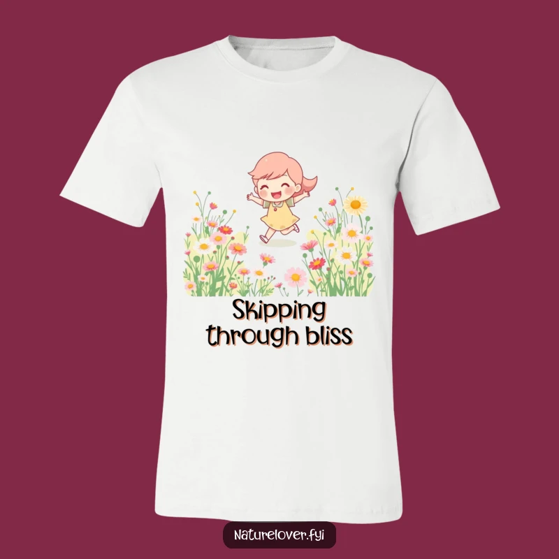 Funny Wildflower Skipper T-Shirt, Happy Character Tee for Sunny Days