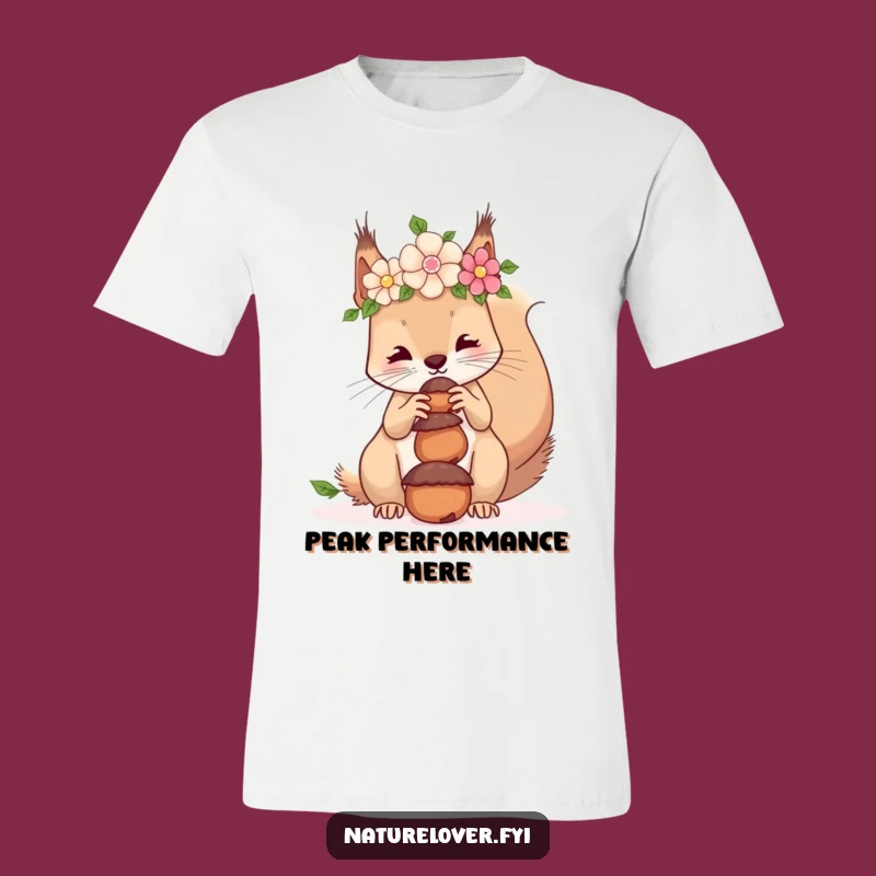 Funny Squirrel Flower Crown T-Shirt: Wear Your Whimsical Style