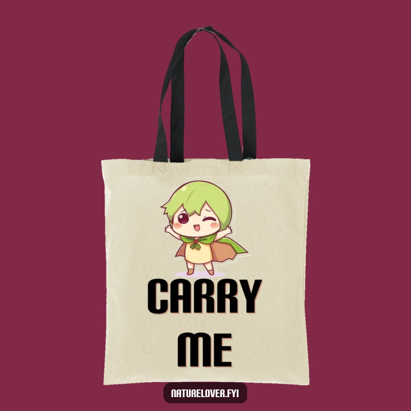 Funny Leaf Hero Tote Bag: Character's Pose, Practical and Funny Gift for Daily Adventures