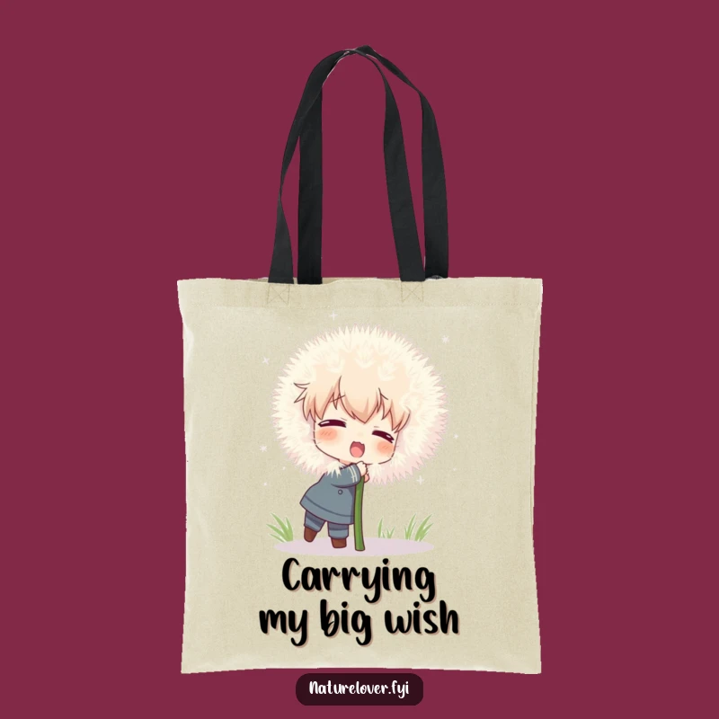 Funny Dandelion Tote Bag: Character's Giant Hug, Stylish & Practical Whimsy Gift