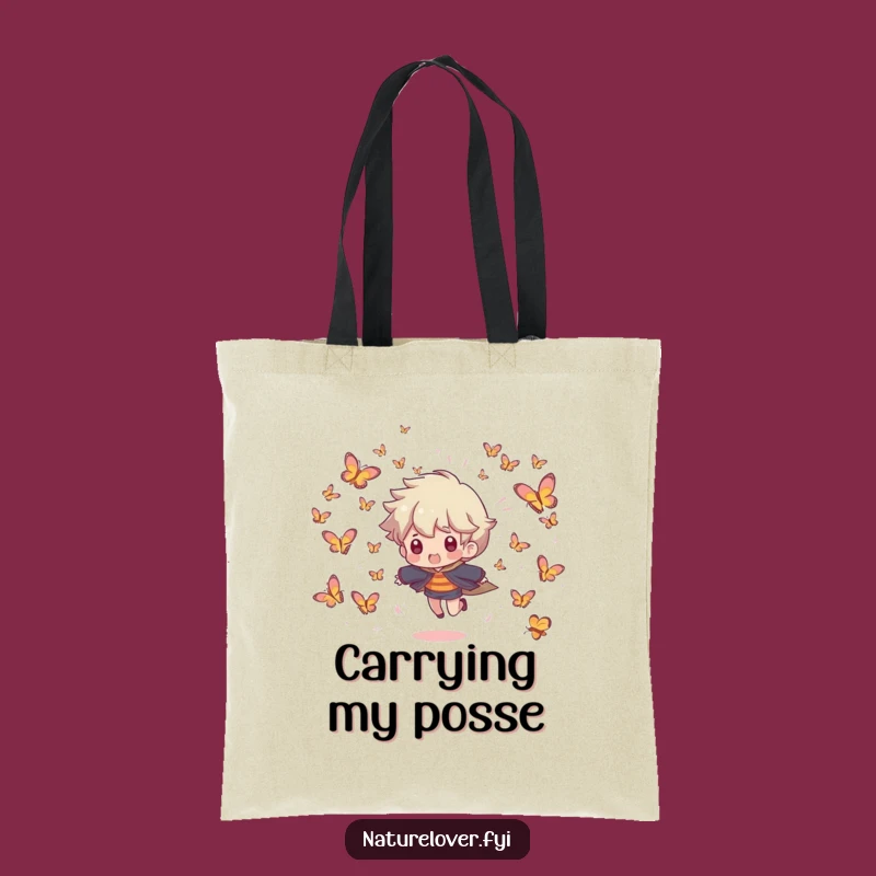 Funny Butterfly Collector Tote: Carry Your Day with Whimsical Flair