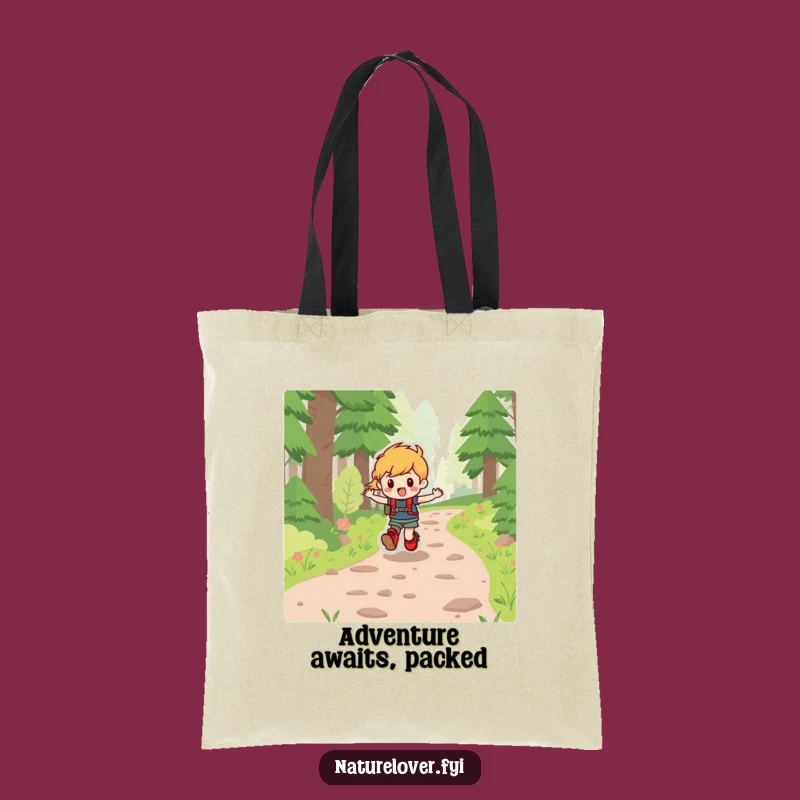 Funny Adventure Tote: Character's Forest Skip, Stylish & Practical Hiking Companion Gift