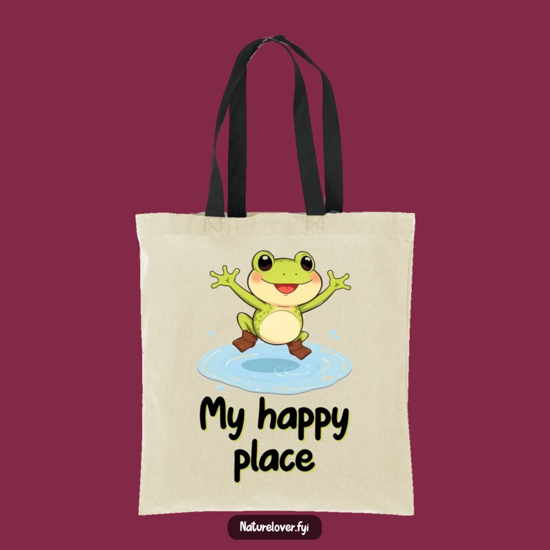 Funny Frog Tiny Boots Puddle Tote Bag - Carry Your Fun Everywhere
