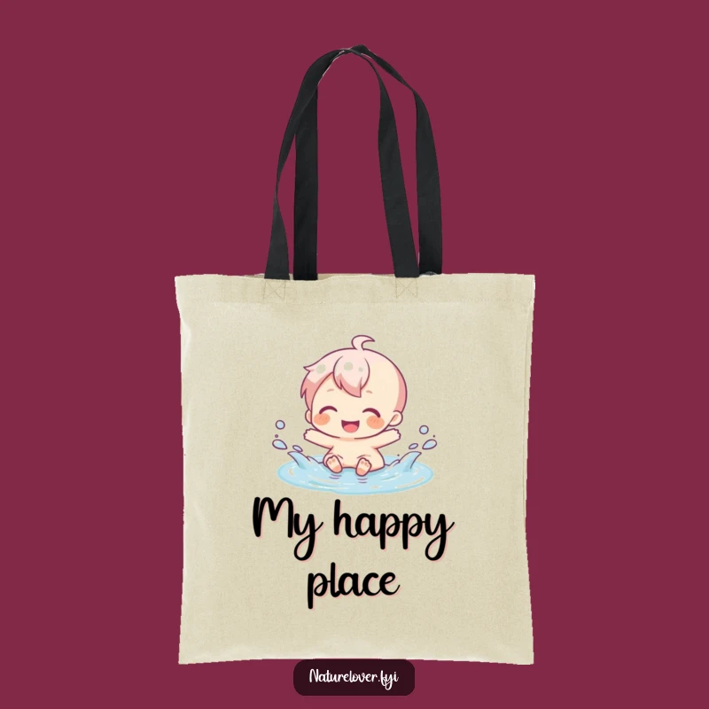 Funny Puddle Splash Tote Bag: Character's Joyful Carry-All, Stylish and Funny Gift