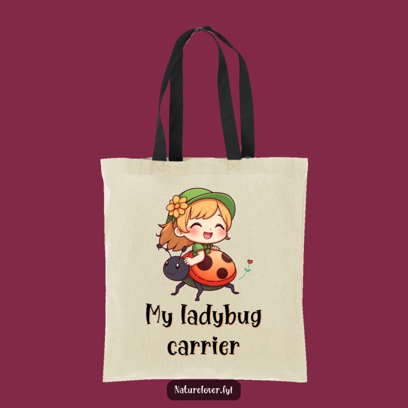 Funny Nature Lover Ladybug Tote Bag: Carry Your Giggles, Eco-Style