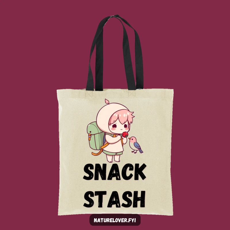 Funny Sharing Is Caring Tote Bag: Character, Bird, Humorous Funny Gift